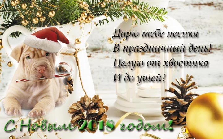 открытка с Новым годом в стихах